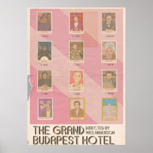 Vintagen Grand Budapest Hotel Tarot Poster