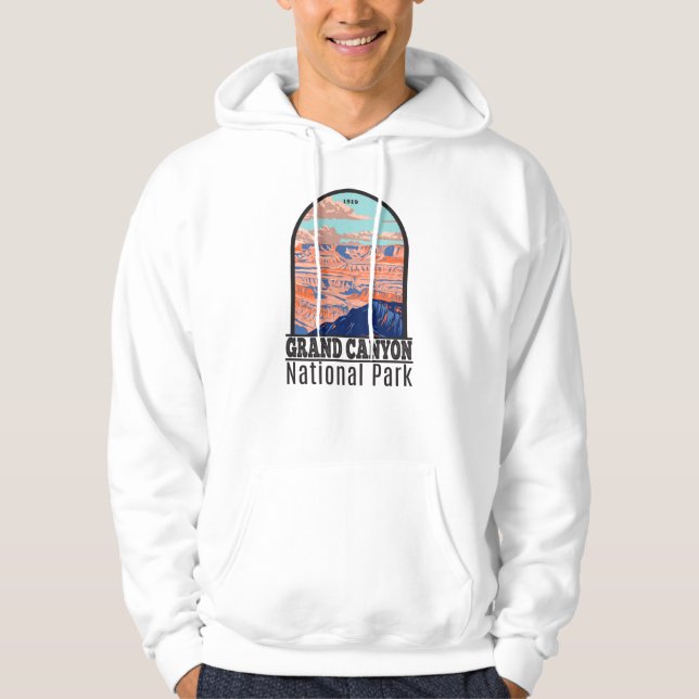 Vintagen Grand Canyon nationalpark Arizona Hoodie (Framsida)