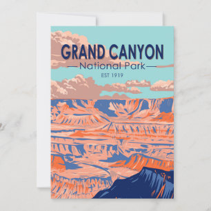 Vintagen Grand Canyon nationalpark Arizona Julkort