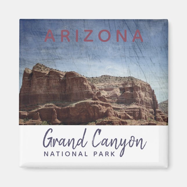 Vintagen Grand Canyon nationalpark Arizona Magnet (Framsidan)