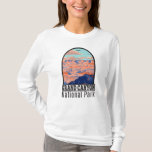 Vintagen Grand Canyon nationalpark Arizona T Shirt<br><div class="desc">Stor Canyon-vektorteckningsdesign. Parken är hem för en stor del av storberget Canyon,  där dess lagrade band av rött sten avslöjar miljontals år av geologisk historia.</div>