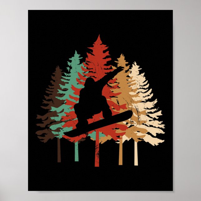 Vintagen Gräs Träd Stil Poster (Framsidan)