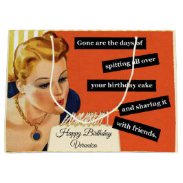 Vintagen grattis på födelsedagen som blåser ut lju