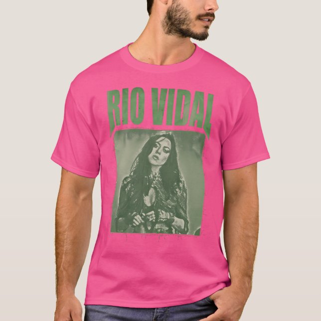 Vintagen grönt Witch T Shirt (Framsida)