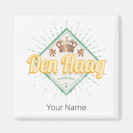 Vintagen Hague City Netherlands Retro Holland Magnet