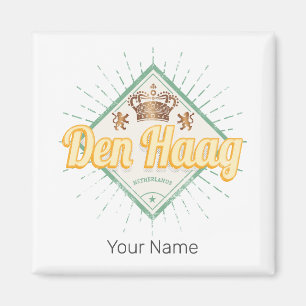 Vintagen Hague City Netherlands Retro Holland Magnet