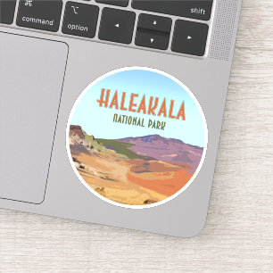 Vintagen Haleakala nationalpark Maui Hawaii Klistermärken