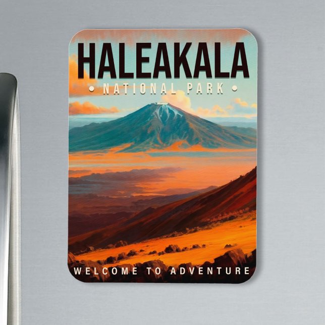 Vintagen Haleakala nationalpark Maui Hawaii Magnet (Skapare uppladdad)