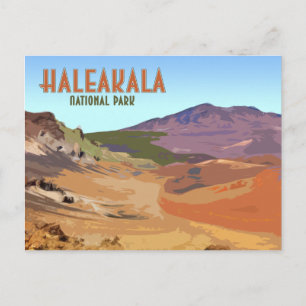 Vintagen Haleakala nationalpark Maui Hawaii Vykort