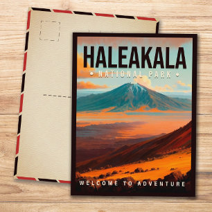 Vintagen Haleakala nationalpark Maui Hawaii Vykort