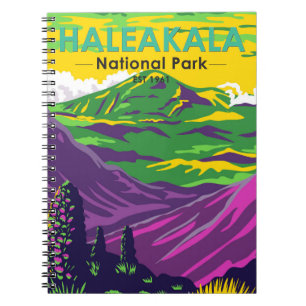 Vintagen Haleakala nationalparken Hawaii Anteckningsbok