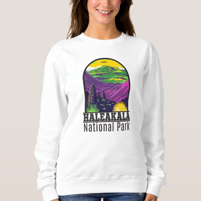 Vintagen Haleakala nationalparken Hawaii T Shirt (Framsida)
