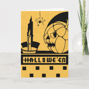 vintagen HALLOWEEN HÄLSNING Kort