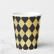 Vintagen Harlequin i Guld och Svarta havet