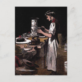 vintagen "Hatmaker" Vykort