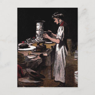 vintagen "Hatmaker" Vykort