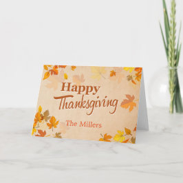VINTAGEN HÖST LÖV i HAPPY THANKSGIVING Helgkort