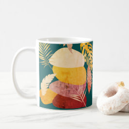 Vintagen Höst löv Modern Abstrakt i mitten av århu Kaffemugg