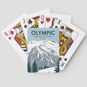 Vintagen i den olympiska nationalparken Washington Casinokort