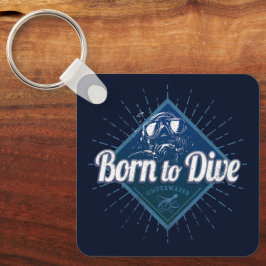 Vintagen i Diver retro Dyka School Ocean Nyckelring