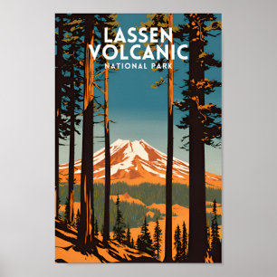 Vintagen i nationalparken Lassen Volcanic Poster