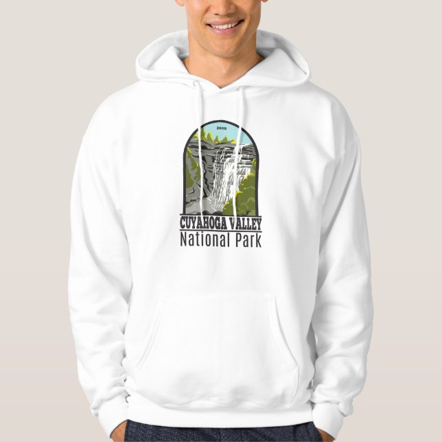 Vintagen i nationalparken Ohio i Cuyahoga Valley Hoodie (Framsida)