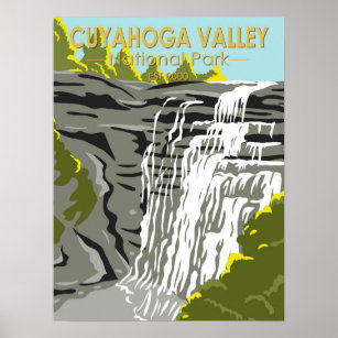 Vintagen i nationalparken Ohio i Cuyahoga Valley Poster