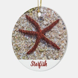 Vintagen i Starfish Ocean Beach Retro Souvenir Julgransprydnad Keramik