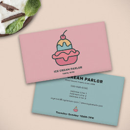 Vintagen Ice Cream Parlor Visitkort