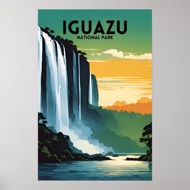 Vintagen Iguazu nationalpark Poster (Framsidan)