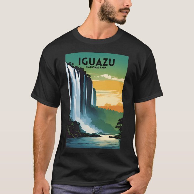 Vintagen Iguazu nationalpark T Shirt (Framsida)