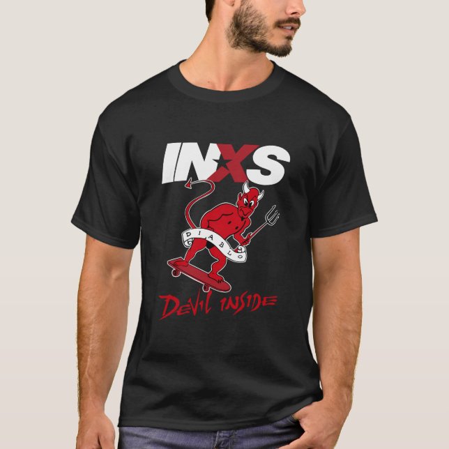 Vintagen Inxs Pullover Band Favorite T Shirt (Framsida)