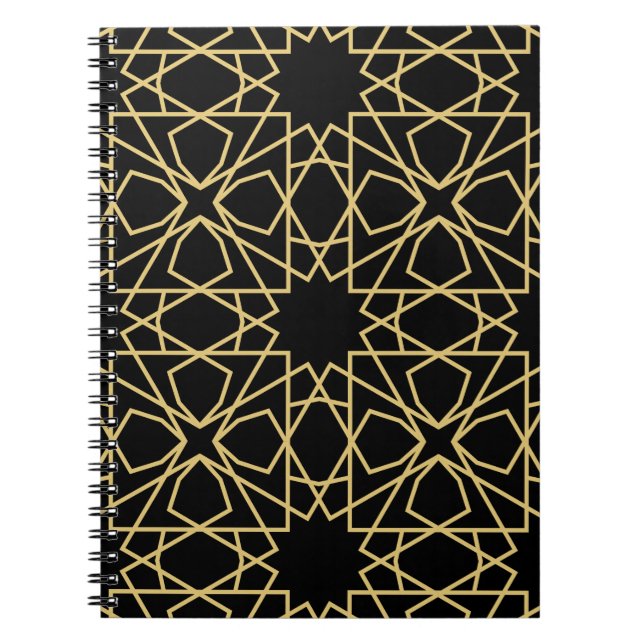 Vintagen Islamisk geometrisk Mönster design Anteckningsbok (Framsidan)