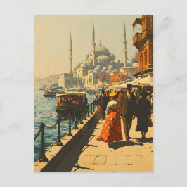 Vintagen Istanbul Blue Mosque Vykort