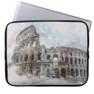 Vintagen Italien Colosseum Travel Art Laptop Fodral