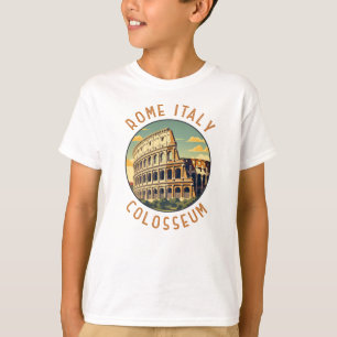 Vintagen Italien Colosseum Travel Art T Shirt