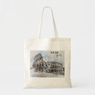 Vintagen Italien Colosseum Travel Art Tygkasse