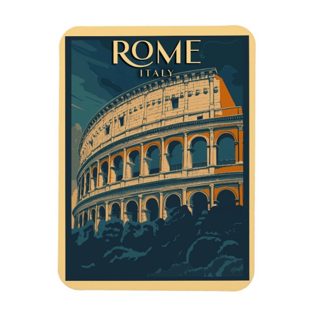 Vintagen Italien i Rom Colosseum Magnet (Vertikal)