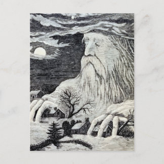 vintagen "Jack Frost" Vykort