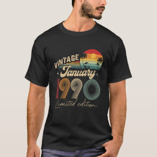 Vintagen Januari 1990 Begränsad utgåva 32:e Bday D T Shirt