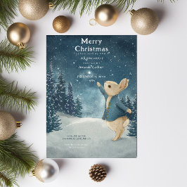 Vintagen Jul Rabbit Peter Inbjudningar