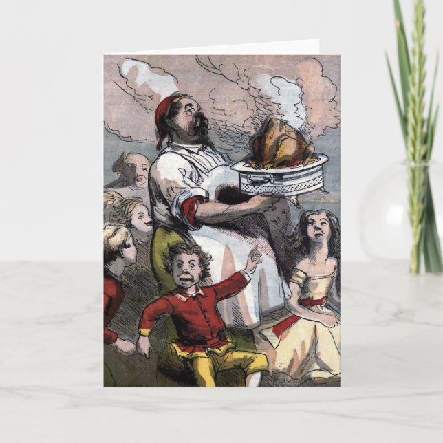 vintagen "Jul Turkiet" Helgkort (Framsida)