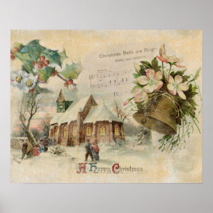 vintagen "Julbell" Poster