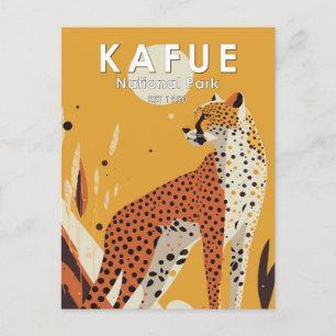 Vintagen Kafue nationalpark Zambia Vykort