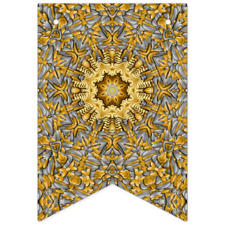 Vintagen Kaleidoskop vid Metall Guld Vimplar