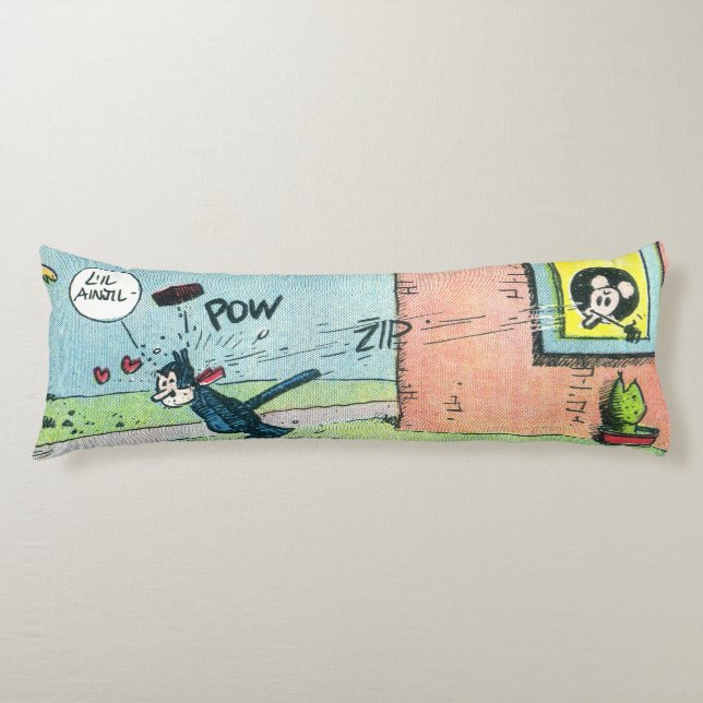 Vintagen "Kärlek är en tegelsten" Kroppskudde (Framsidan)