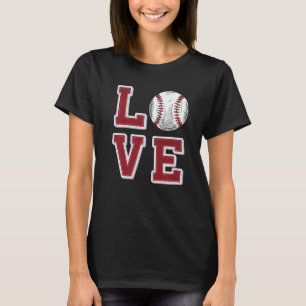 Vintagen Kärlek Baseball Retro - matchande speldag T Shirt