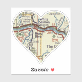 Vintagen kärlek vid Huva Karta Klistermärken