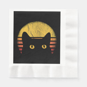 Vintagen Kat Retro Pappersservett