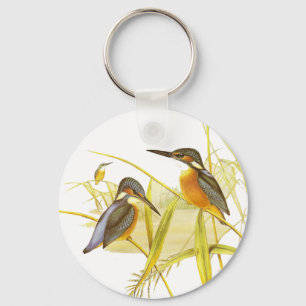 Vintagen Kingfisher Birds Nyckelring